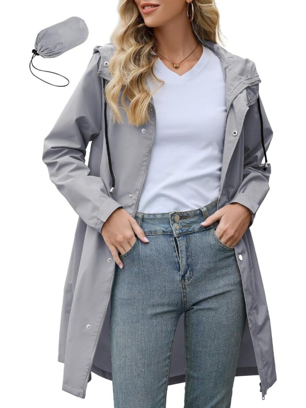 Women's Waterproof Packable Rain Jacket with Hood | Lightweight & Stylish